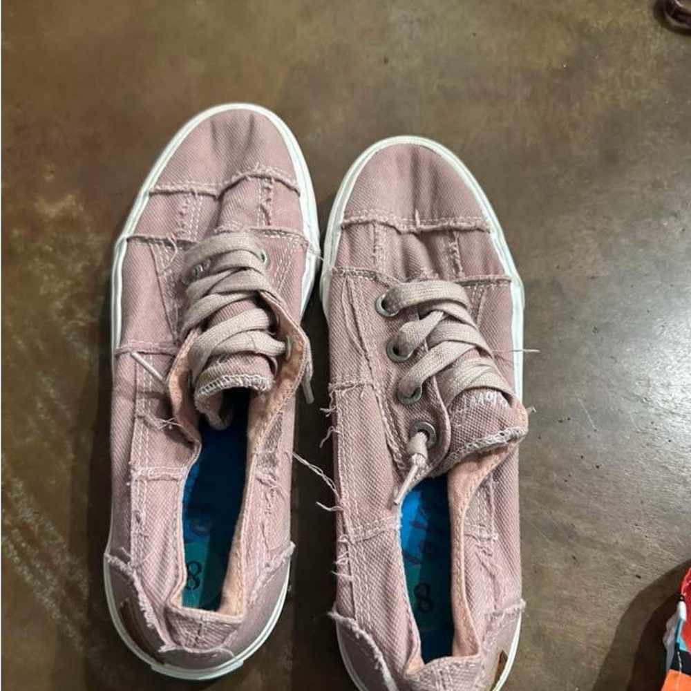 Blowfish Pink Distressed Sneakers